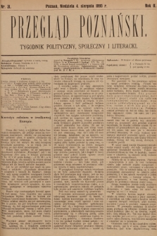 Przegląd Poznański : tygodnik polityczny, społeczny i literacki. 1895, nr 31