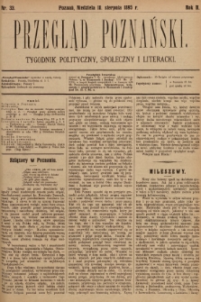 Przegląd Poznański : tygodnik polityczny, społeczny i literacki. 1895, nr 33