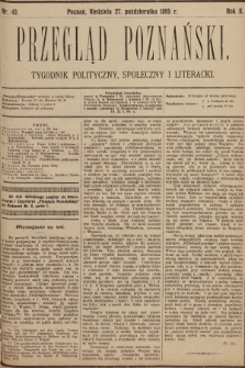 Przegląd Poznański : tygodnik polityczny, społeczny i literacki. 1895, nr 43