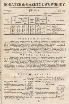 Dodatek do Gazety Lwowskiej : doniesienia urzędowe. 1828, nr 87