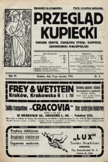 Przegląd Kupiecki : organ Centr. Związku Stow. Kupieck. Zachodniej Małopolski. 1923, nr 4