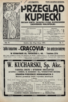 Przegląd Kupiecki : organ Centr. Związku Stow. Kupieckiego Zachodniej Małopolski. 1923, nr 7