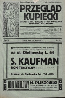 Przegląd Kupiecki : organ Centr. Związku Stow. Kupieckich Zachodniej Małopolski. 1923, nr 10