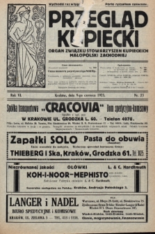 Przegląd Kupiecki : organ Związku Stowarzyszeń Kupieckich Małopolski Zachodniej. 1923, nr 23