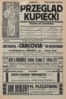 Przegląd Kupiecki : organ Związku Stowarzyszeń Kupieckich Małopolski Zachodniej. 1923, nr 28