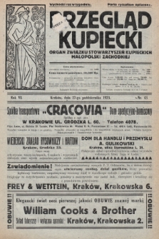 Przegląd Kupiecki : organ Związku Stowarzyszeń Kupieckich Małopolski Zachodniej. 1923, nr 43