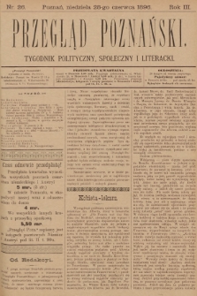 Przegląd Poznański : tygodnik polityczny, społeczny i literacki. 1896, nr 26