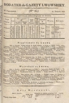 Dodatek do Gazety Lwowskiej : doniesienia urzędowe. 1828, nr 96