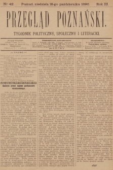 Przegląd Poznański : tygodnik polityczny, społeczny i literacki. 1896, nr 42