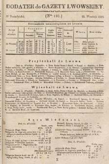 Dodatek do Gazety Lwowskiej : doniesienia urzędowe. 1828, nr 110