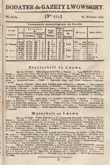 Dodatek do Gazety Lwowskiej : doniesienia urzędowe. 1828, nr 111