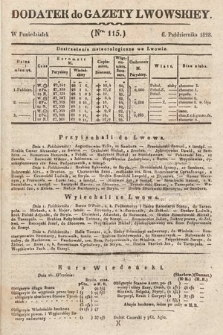 Dodatek do Gazety Lwowskiej : doniesienia urzędowe. 1828, nr 115