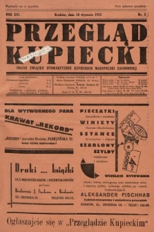 Przegląd Kupiecki : organ Związku Stowarzyszeń Kupieckich Małopolski Zachodniej. 1933, nr 2