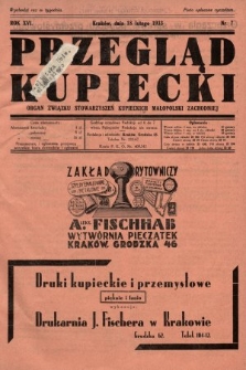 Przegląd Kupiecki : organ Związku Stowarzyszeń Kupieckich Małopolski Zachodniej. 1933, nr 7