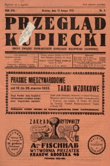 Przegląd Kupiecki : organ Związku Stowarzyszeń Kupieckich Małopolski Zachodniej. 1933, nr 8