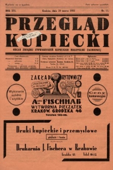 Przegląd Kupiecki : organ Związku Stowarzyszeń Kupieckich Małopolski Zachodniej. 1933, nr 11