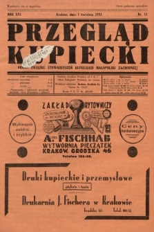 Przegląd Kupiecki : organ Związku Stowarzyszeń Kupieckich Małopolski Zachodniej. 1933, nr 12