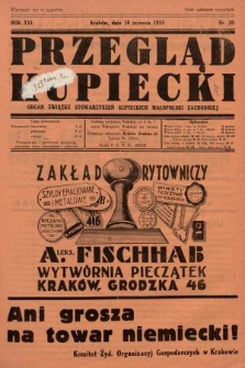 Przegląd Kupiecki : organ Związku Stowarzyszeń Kupieckich Małopolski Zachodniej. 1933, nr 20