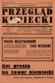 Przegląd Kupiecki : organ Związku Stowarzyszeń Kupieckich Małopolski Zachodniej. 1933, nr 31