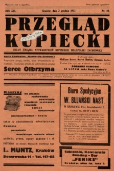 Przegląd Kupiecki : organ Związku Stowarzyszeń Kupieckich Małopolski Zachodniej. 1933, nr 40