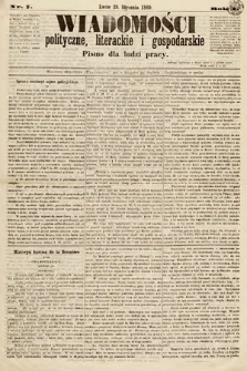 Wiadomości Polityczne, Literackie i Gospodarskie : pismo dla ludzi pracy. 1869, nr 7