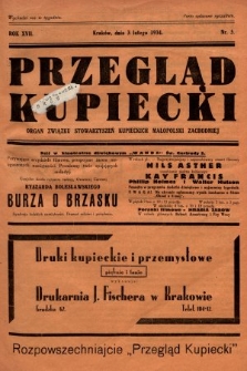 Przegląd Kupiecki : organ Związku Stowarzyszeń Kupieckich Małopolski Zachodniej. 1934, nr 5
