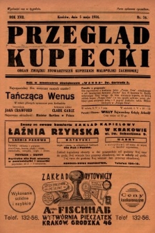 Przegląd Kupiecki : organ Związku Stowarzyszeń Kupieckich Małopolski Zachodniej. 1934, nr 16