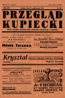 Przegląd Kupiecki : organ Związku Stowarzyszeń Kupieckich Małopolski Zachodniej. 1934, nr 36