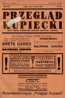 Przegląd Kupiecki : organ Związku Stowarzyszeń Kupieckich Małopolski Zachodniej. 1935, nr 10