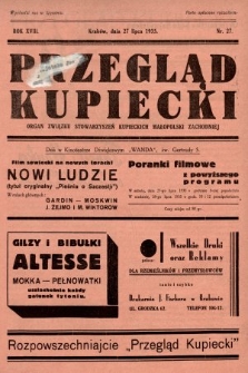 Przegląd Kupiecki : organ Związku Stowarzyszeń Kupieckich Małopolski Zachodniej. 1935, nr 27