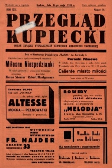 Przegląd Kupiecki : organ Związku Stowarzyszeń Kupieckich Małopolski Zachodniej. 1936, nr 16