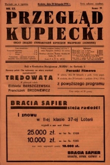 Przegląd Kupiecki : organ Związku Stowarzyszeń Kupieckich Małopolski Zachodniej. 1936, nr 39