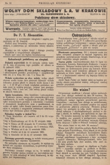 Przegląd Kupiecki : [organ Związku Stowarzyszeń Kupieckich Małopolski Zachodniej. 1925, nr 32]