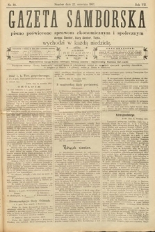 Gazeta Samborska : pismo poświęcone sprawom ekonomicznym i społecznym okręgu: Sambor, Stary Sambor, Turka. 1907, nr 38
