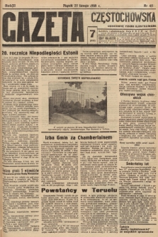 Gazeta Częstochowska : codzienne pismo ilustrowane. 1938, nr 45