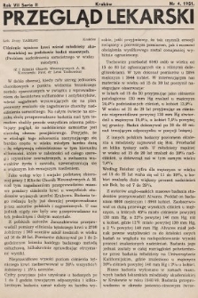 Przegląd Lekarski : organ Krakowskiego Tow. Lekarskiego, Wrocławskiego i Bytomskiego Towarzystwa Lekarskiego. Seria 2. 1951, nr 4