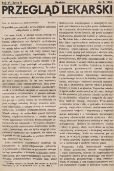 Przegląd Lekarski : organ Krakowskiego Tow. Lekarskiego, Wrocławskiego i Bytomskiego Towarzystwa Lekarskiego. Seria 2. 1951, nr 5