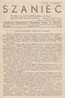 Szaniec : tygodnik poświęcony sprawom Polski w niewoli. 1940, nr 23 (6 czewca)