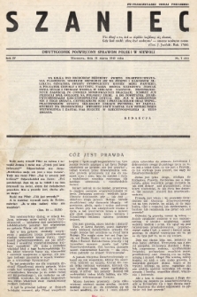 Szaniec : dwutygodnik poświęcony sprawom Polski w niewoli. R.4, nr 7 (31 marca 1942) = nr 81