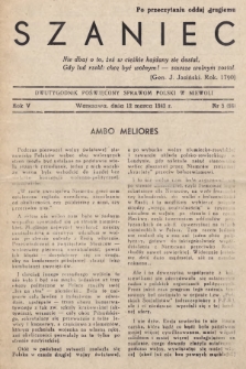 Szaniec : dwutygodnik poświęcony sprawom Polski w niewoli. R.5, nr 5 (12 marca 1943) = nr 96