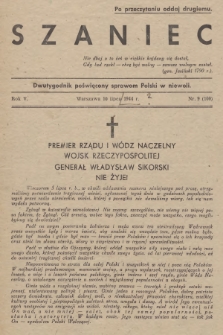 Szaniec : dwutygodnik poświęcony sprawom Polski w niewoli. R.5, nr 9 (10 lipca 1944 [i.e.1943]) = nr 100