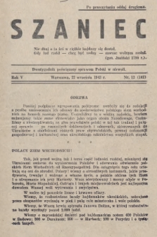 Szaniec : dwutygodnik poświęcony sprawom Polski w niewoli. 1943, nr 12