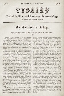 Tydzień : dodatek literacki „Kurjera Lwowskiego”. 1900, nr 9