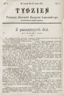 Tydzień : dodatek literacki „Kurjera Lwowskiego”. 1900, nr 11