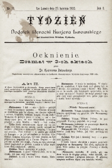 Tydzień : dodatek literacki „Kurjera Lwowskiego”. 1900, nr 17