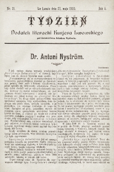 Tydzień : dodatek literacki „Kurjera Lwowskiego”. 1900, nr 21