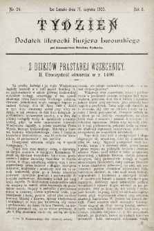 Tydzień : dodatek literacki „Kurjera Lwowskiego”. 1900, nr 24