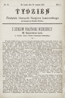Tydzień : dodatek literacki „Kurjera Lwowskiego”. 1900, nr 25