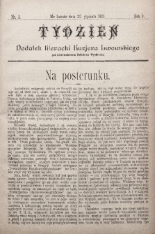 Tydzień : dodatek literacki „Kurjera Lwowskiego”. 1901, nr 3