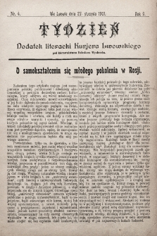 Tydzień : dodatek literacki „Kurjera Lwowskiego”. 1901, nr 4